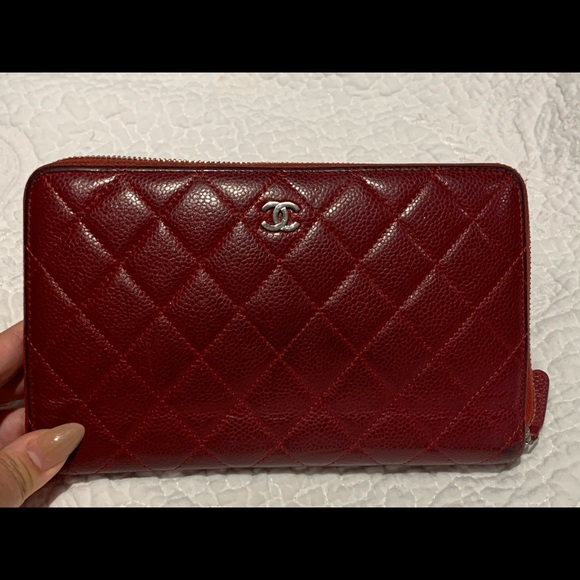 Chanel Burgundy Quilted Large Organizer Wallet - Picture 2 of 5